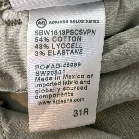 Adriano Goldschmied The Caden Womens Pants Size 31R Green Camo Cotton Lyocell - Picture 6 of 8